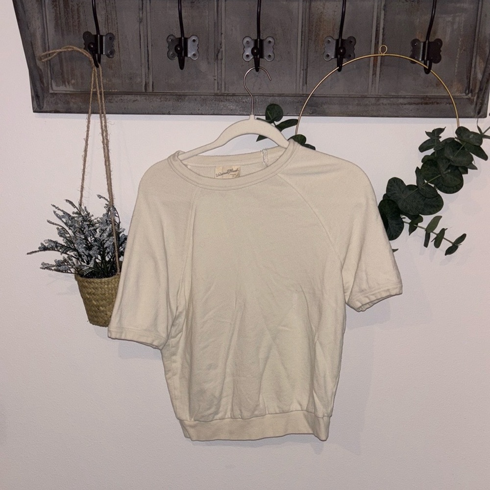 Universal Thread Cream Polo Boxy Short Sleeve Tee